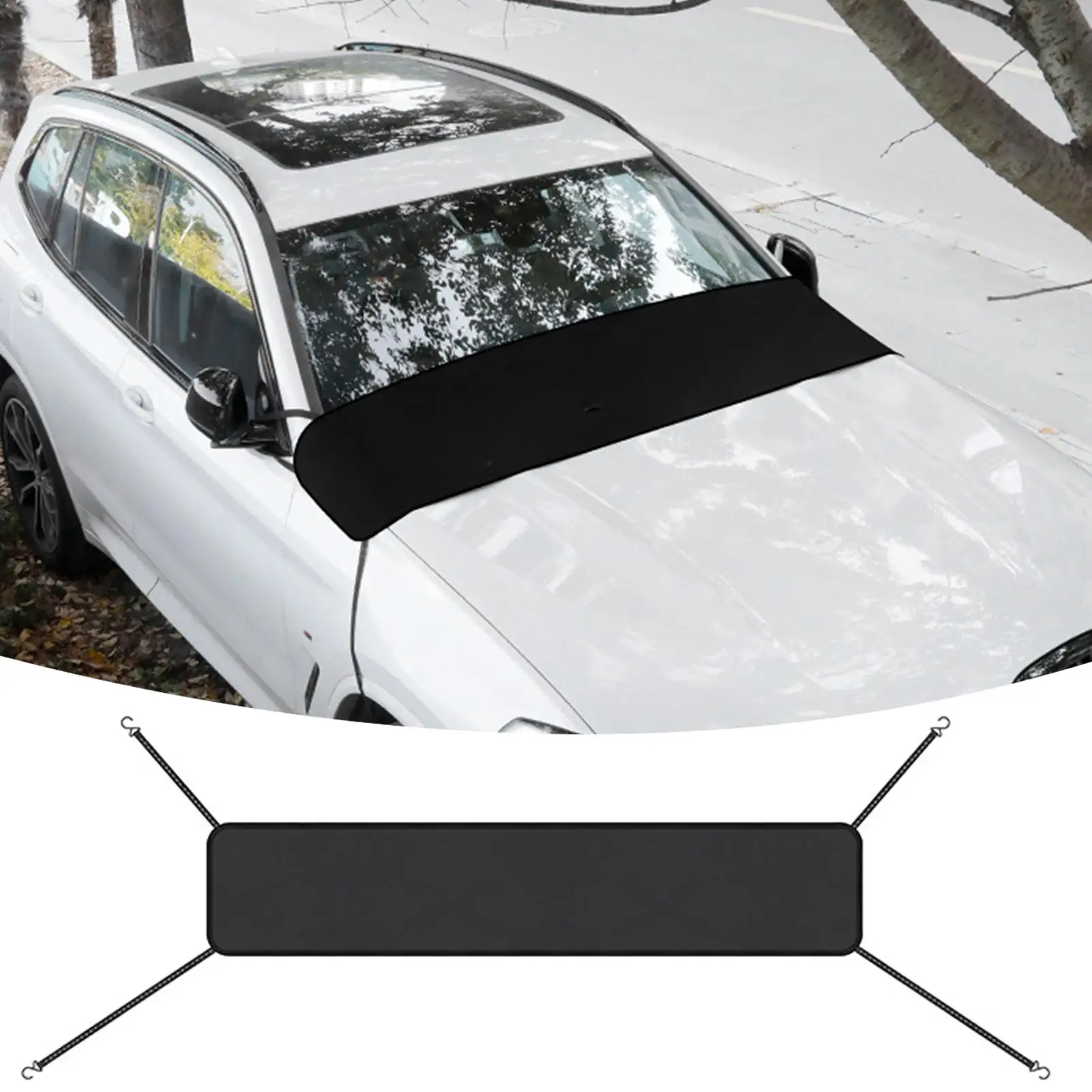 Car Windshield Cover Four-Season Protective Cover Shade Blocking Waterproof Protector For Truck Auto Leaves Protection Dust - Image 2