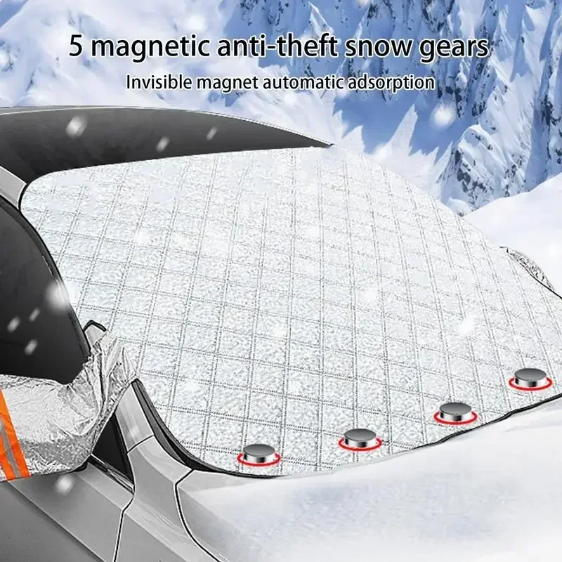 Car Windshield Snow Shield Cover Sun Protection Front Window Frost Sunshade Waterproof Shade Sunshield Suv Sedan Winter Summer - Image 2