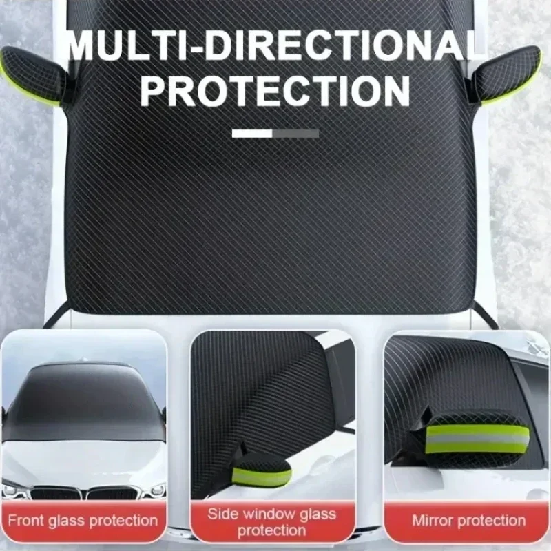 Car snow shield front windshield snow shield winter frost and frost Windows winter car clothing cover thickened - Image 3