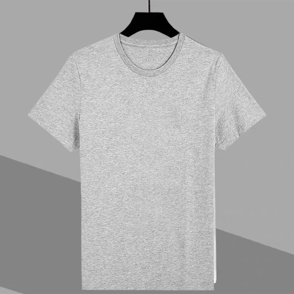 Casual Men's O Neck Solid Color Short Sleeve T Shirts Casual Slim Fit T Shirt Tee Top Pullover For Men Clothing - Image 3