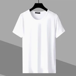 Casual Men's O Neck Solid Color Short Sleeve T Shirts Casual Slim Fit T Shirt Tee Top Pullover For Men Clothing