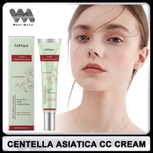 Centella Asiatica CC Cream Full Coverage Oil Control Brighten Skin Tone Long Lasting Cover Pores Moisturizing BB Cream Makeup