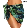 Chiffon Womens Sarongs Wrap Skirt Coverups Short Sarongs Chiffon Swimsuit Soft Wrap Sheer Swimwear Cover-Up Dress Beach Bikini