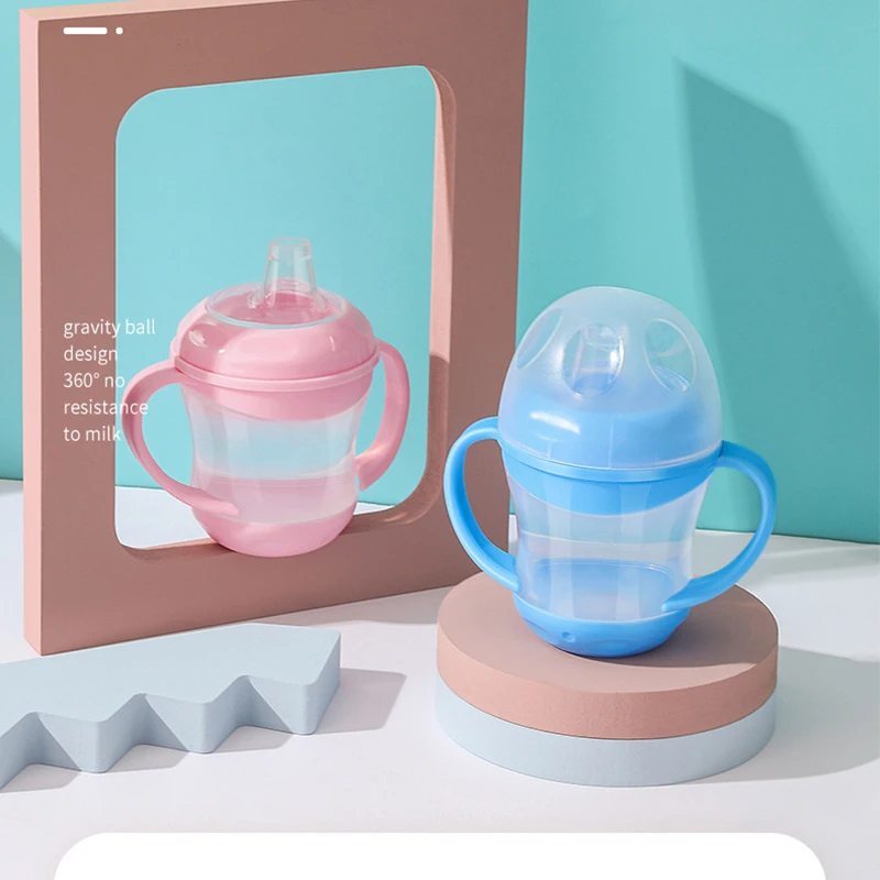 Child Bottle Children's Water Bottle Leakproof Water Bottles Outdoor Portable Children's Cups Infant Training Cups WithHandle - Image 2