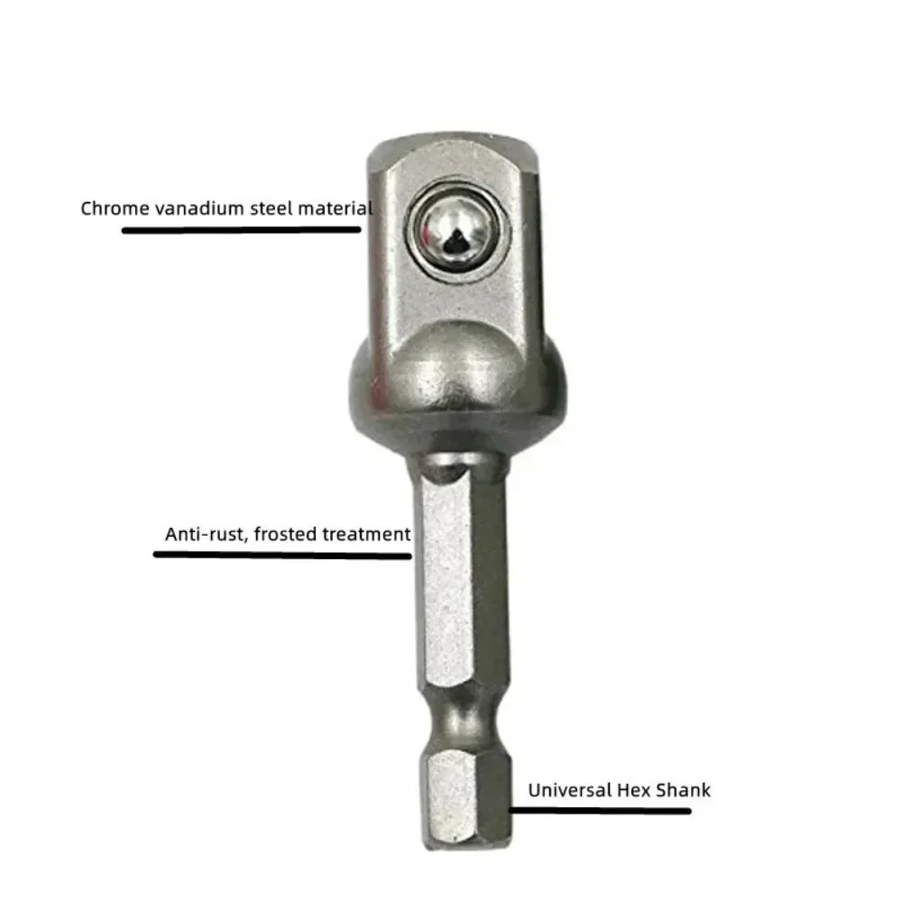 Chrome Vanadium Steel Socket Adapter Seth EX Shank to 1/4 "3/8" 1/2 "Extension Drill Bits Hex Bit Set Power Tools - Image 3