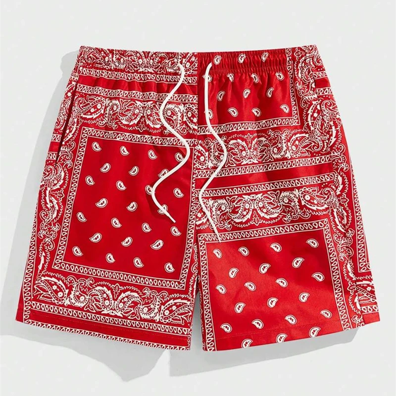 Classic Perris Pattern Beach Short For Men Retro Print Drawstring Board Shorts Sea Vacation Casual Fashion Hawaii Swim Trunks - Image 4