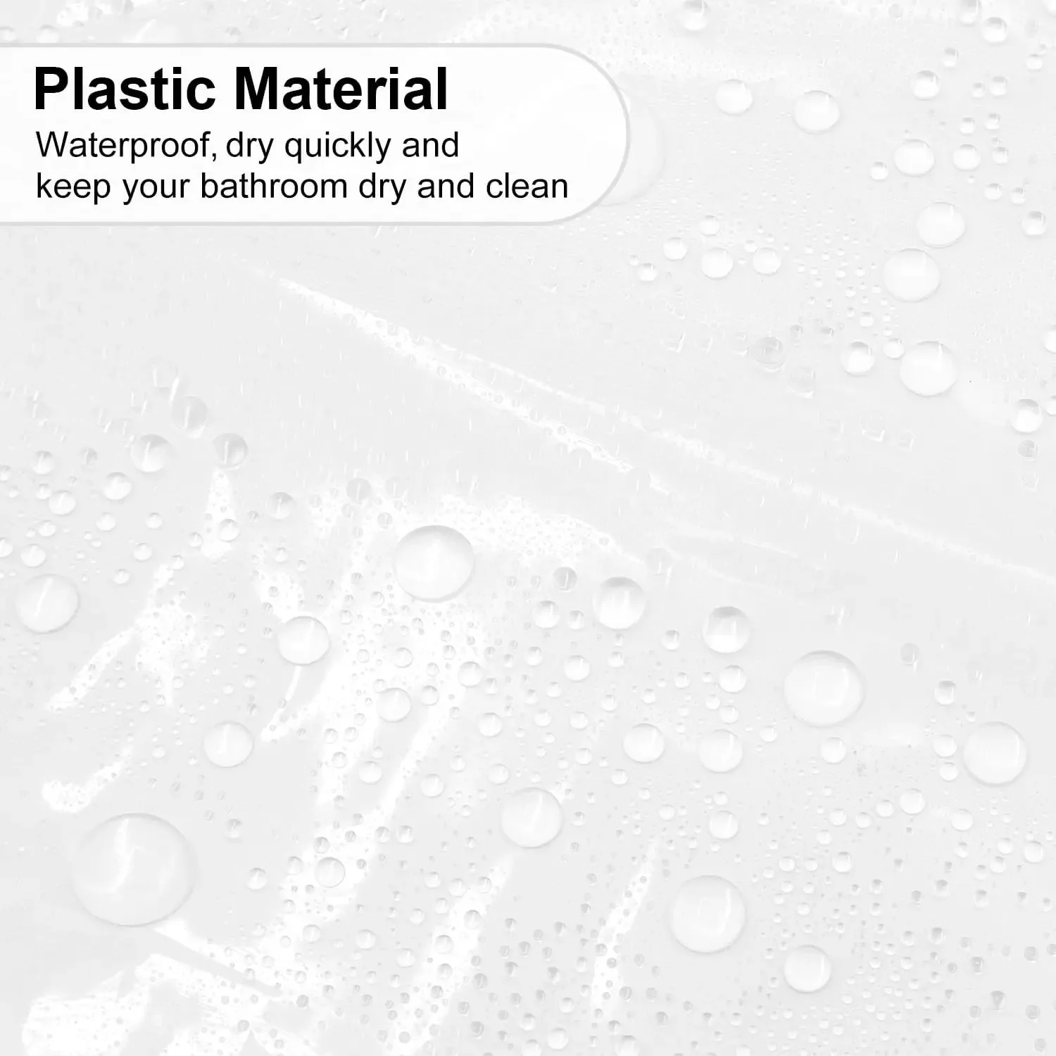 Clear Shower Curtain Liner -PEVA Lightweight Water Repellent Shower Liner for Bathtubs Bathroom Curtain, Plastic - Image 3