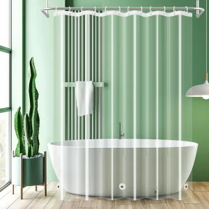 Clear Shower Curtain Liner -PEVA Lightweight Water Repellent Shower Liner for Bathtubs Bathroom Curtain, Plastic