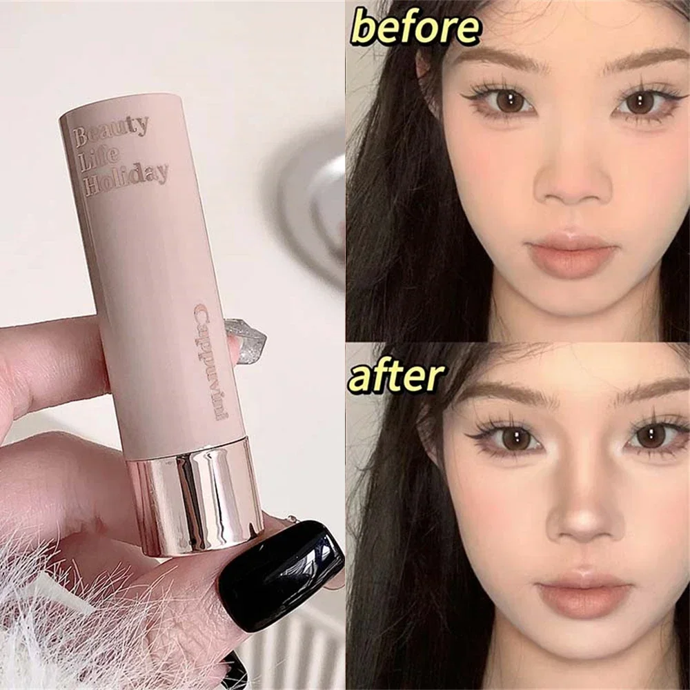 Creamy Silky Three-dimensional Contour Stick Waterproof Natural Matte Bronze Nose Shadow Face Highlight Brighten Makeup Cosmetic - Image 6