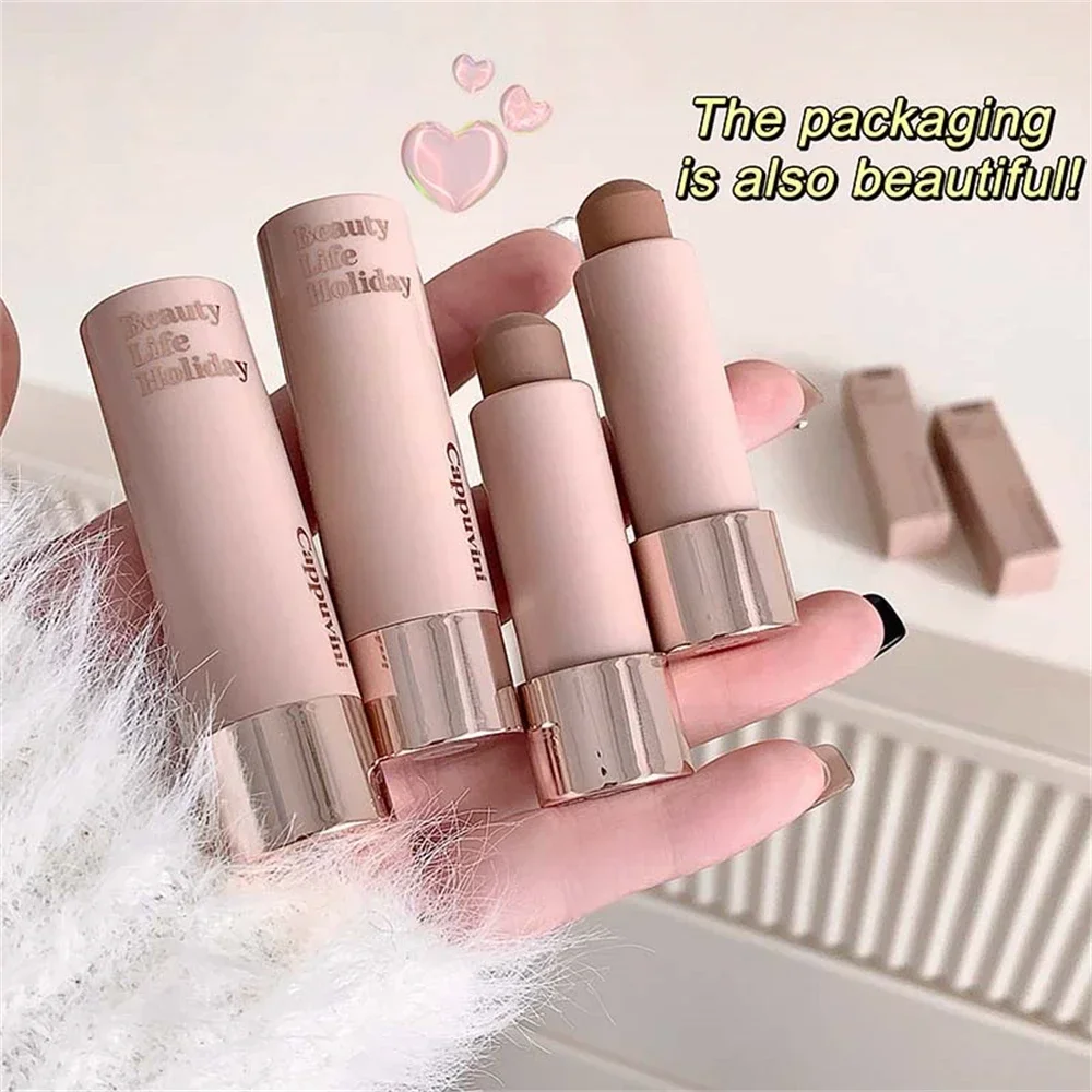 Creamy Silky Three-dimensional Contour Stick Waterproof Natural Matte Bronze Nose Shadow Face Highlight Brighten Makeup Cosmetic - Image 4