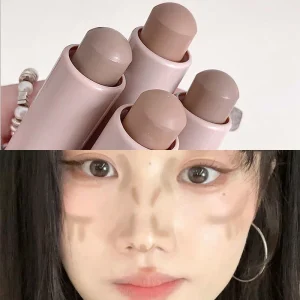 Creamy Silky Three-dimensional Contour Stick Waterproof Natural Matte Bronze Nose Shadow Face Highlight Brighten Makeup Cosmetic