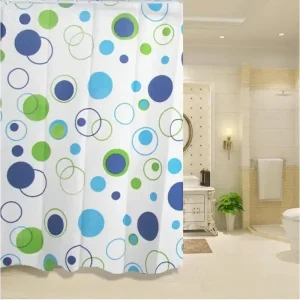Creative Ocean Creature Bathroom Curtains, Geometric Pattern Waterproof Shower Curtains With Curtain Hook Ring Shower CurtainSet