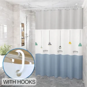 Creative With Hooks Shower Curtain Printing Waterproof Window Fabric Polyester Bathroom Curtain Bathroom