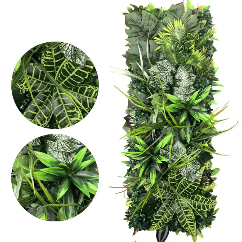 DIY Artificial Plant Wall Panel UV Protection Flower Artificial Eucalyptus Carpet Green 75x25cm Artificial Fern Grass - Image 2