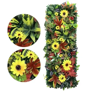 DIY Artificial Plant Wall Panel UV Protection Flower Artificial Eucalyptus Carpet Green 75x25cm Artificial Fern Grass