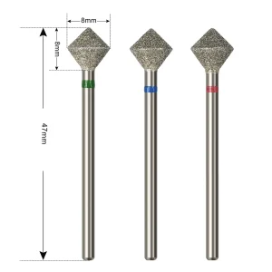 Diamond Nail Drill Bit – Professional Emery Coated E-File Bit for Gel Removal, Acrylic Nails & Cuticle Cleaning (3/32")