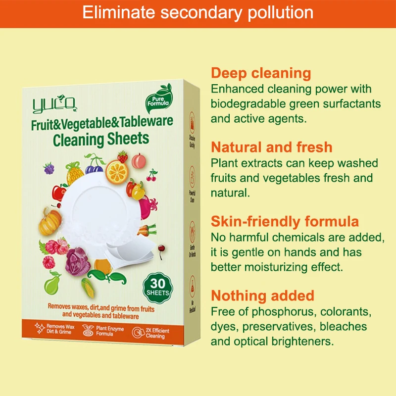 Dishwasher Cleaner Fruit Vegetable Tableware Descaling Detergent Tablets Kitchen Cleaning Tools For Dishwasher Washing Machine - Image 4