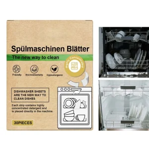 Dishwasher Cleaner Tablets 30pcs Multi Purpose Degreaser Descaler Deodorizer Deep Clean Kitchen Appliance Friendly Home Use