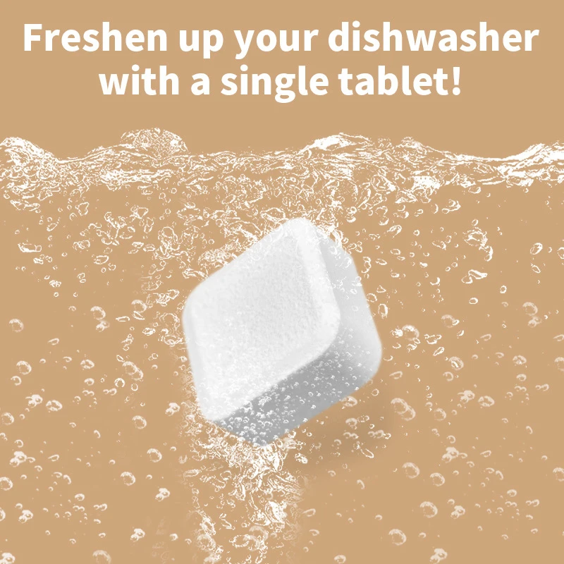 Dishwasher Cleaner Tablets Strong Oil Stain Removal Descaling Detergent Efficientive Effervescent for Dishwasher Washing Machine - Image 3