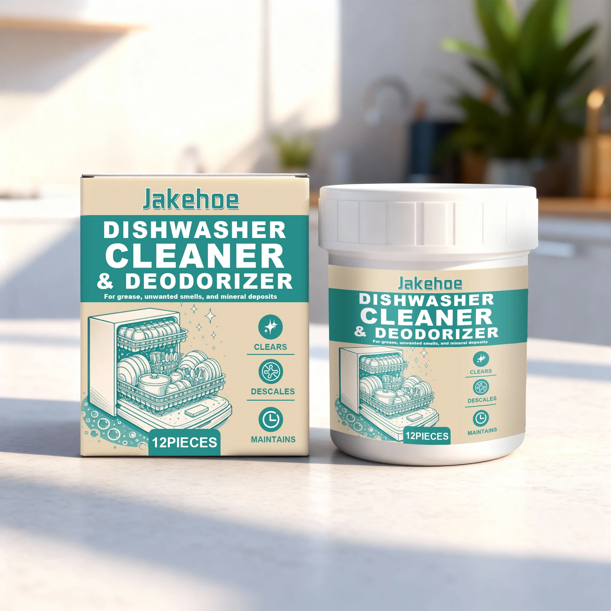 Dishwasher Cleaning Tablet Effectively Remove Food Residues Eliminate Odors Reduce Bacterial Growth Dishwasher Descaling Cleaner - Image 4