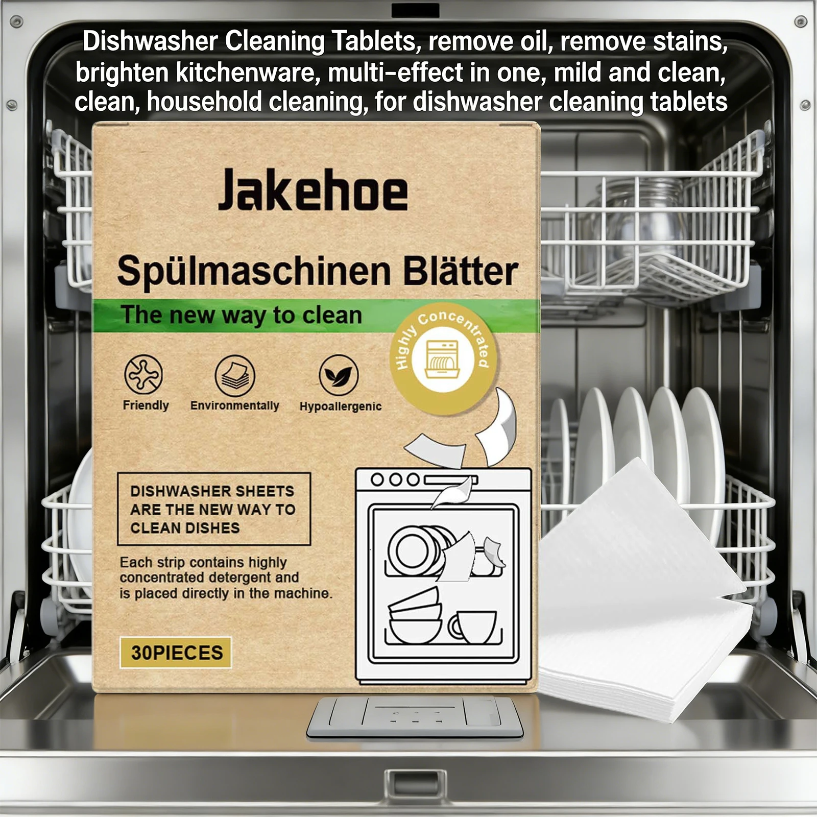 Dishwasher Cleaning Tablets Oil Dirt Removal Descaling Detergent Tablets High Efficient Kitchen Cleaning Tools for Dishwasher - Image 5
