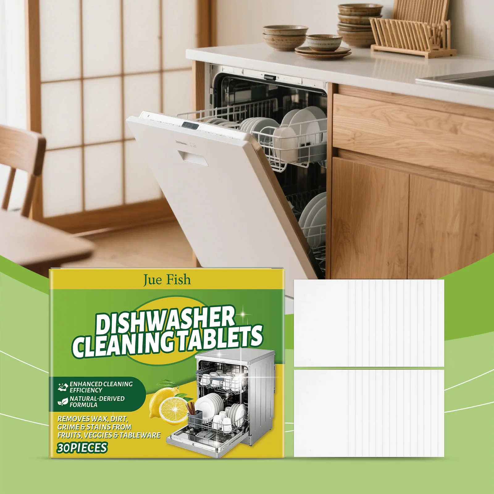 Dishwasher Cleaning Tablets Quickly Decompose Oil Stains Improve Cleaning Efficiency Eliminate Odors Dishwasher Cleaning Agents - Image 3