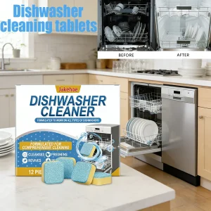 Dishwasher Cleaning Tablets Strong Oil Stain Removal Descaling Detergent Kitchen Cleaning Tools for Dishwasher Washing Machine