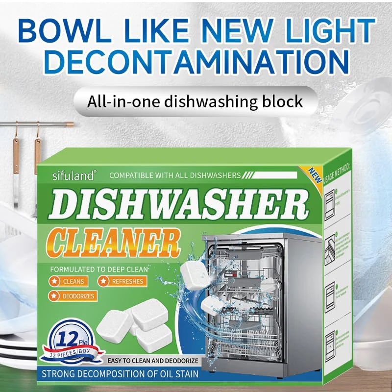 Dishwasher Detergent Tablets Deep-cleaning Limescale Mineral Buildup Odor Removal Effervescent Tablet for Kitchen Tableware Care - Image 2