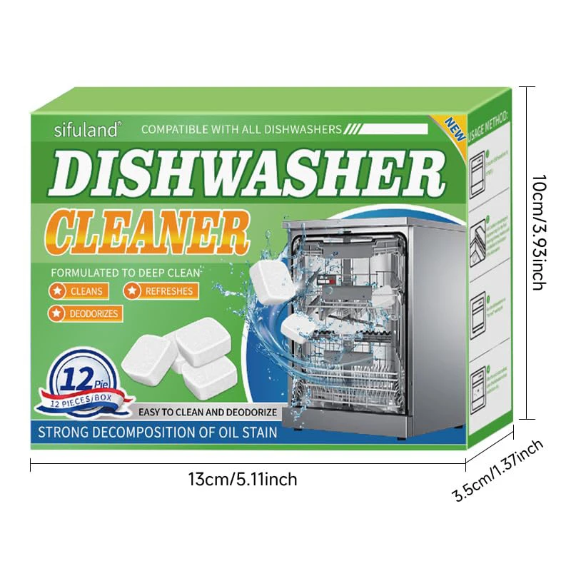 Dishwasher Detergent Tablets Deep-cleaning Limescale Mineral Buildup Odor Removal Effervescent Tablet for Kitchen Tableware Care - Image 5