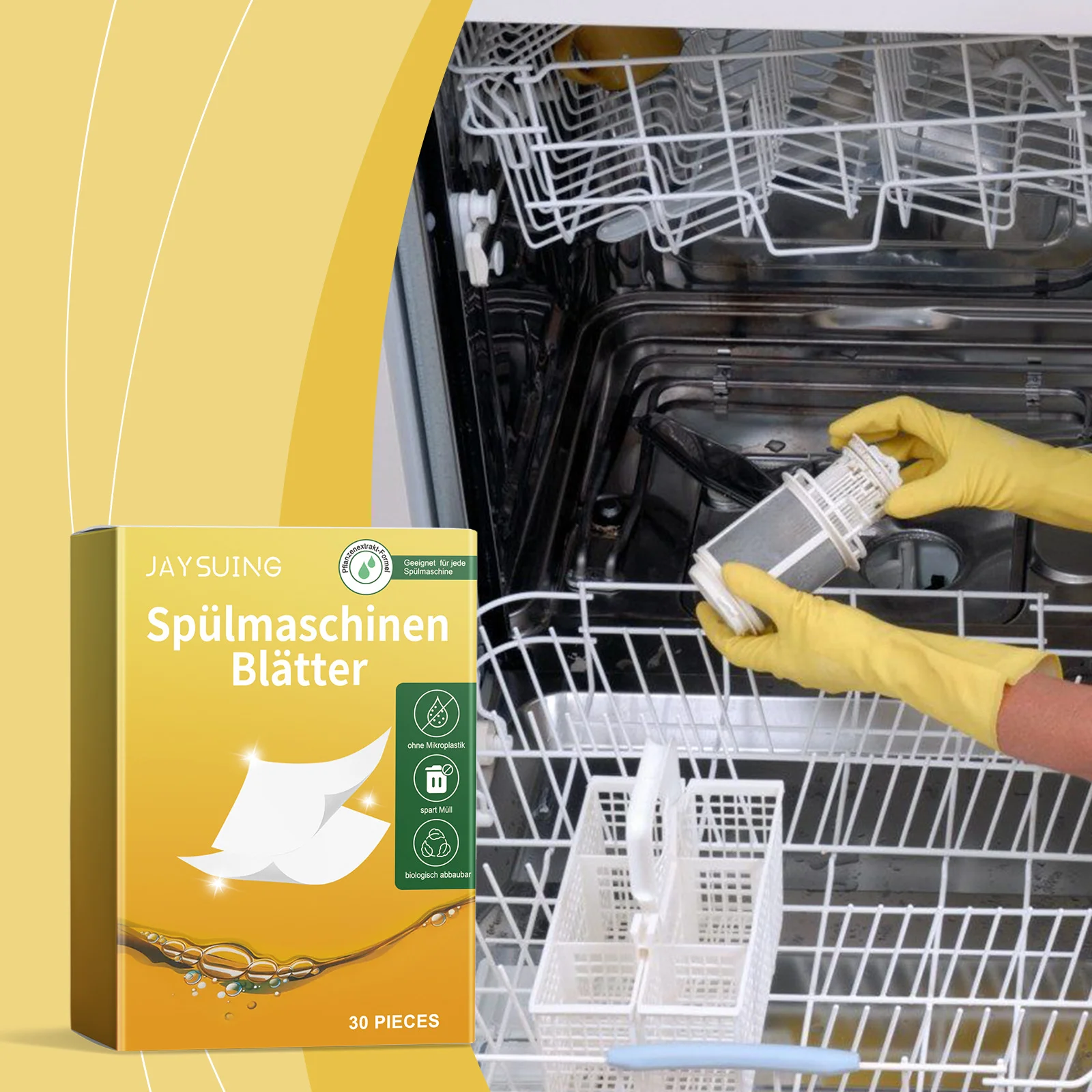 Dishwasher Tablets Oil Stains Deep Cleaning Decontamination Remove Scale Odors Descaling Detergent Tablets Kitchen Cleaning Tool