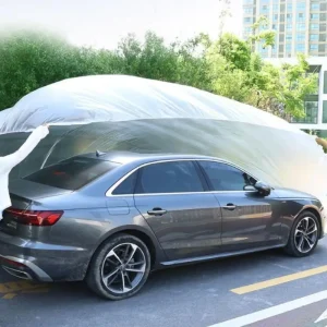 Disposable Clear Car Cover - Universal PE Waterproof Dust Protector Throw-Away Transparent Indoor Auto Body Dustproof Protection