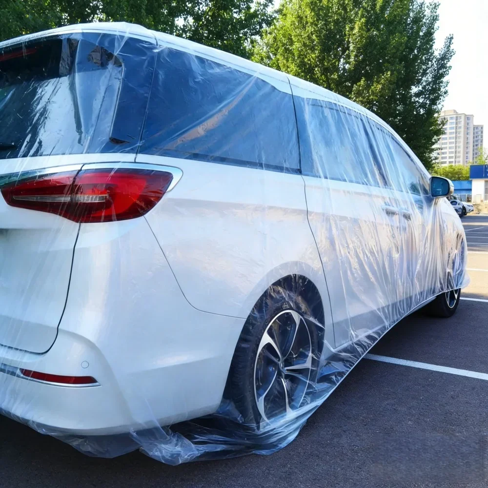 Disposable Clear Car Cover – Transparent, Dustproof, Water-Resistant, Single-Use Protection for All Cars - Image 6