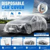 Disposable Clear Car Cover – Transparent, Dustproof, Water-Resistant, Single-Use Protection for All Cars