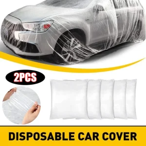 Disposable Transparent Car Clothing Cover Dustproof Rainproof Transparent Paint Dustproof Plastic PE Film Rainproof Car Cover