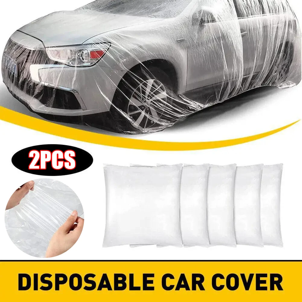 Disposable Transparent Car Clothing Cover Dustproof Rainproof Transparent Paint Dustproof Plastic PE Film Rainproof Car Cover
