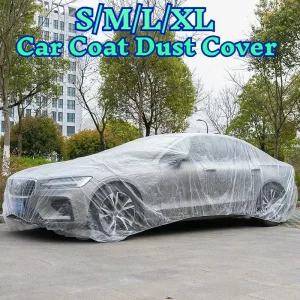 Disposable Transparent Car Clothing Cover Dustproof Rainproof Transparent Paint Dustproof Plastic PE Film Rainproof Car Cover