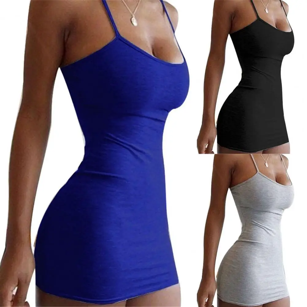 Durable Suspender Dress Skin-friendly Easy Cleaning Fashion Sheath Dress Nylon Dress for Anniversary - Image 2
