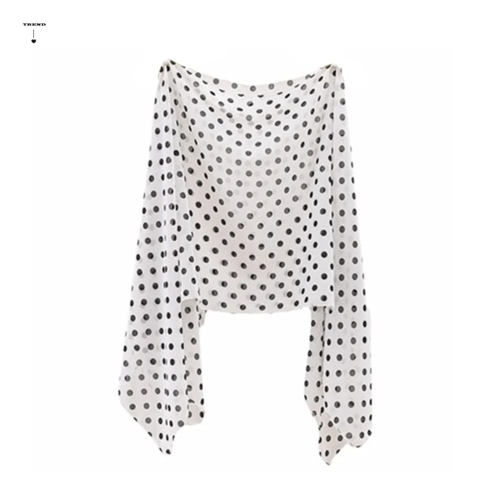 Elegant Mesh Transparent Sunscreen Cover-up Elegant Polka Dot Pullover Cover Shirt Loose Fit Cloak Beach Cover-Up Women