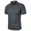 European and American Popular Men's Summer Solid Color Slim Fit Short Sleeved T-shirt Breathable Casual Versatile Top