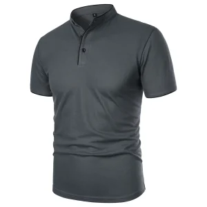 European and American Popular Men's Summer Solid Color Slim Fit Short Sleeved T-shirt Breathable Casual Versatile Top