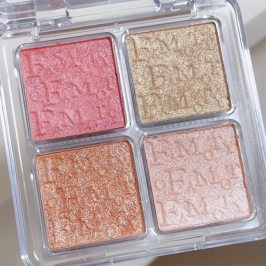 FAMOTY Diamond Bronzer Highlighter Contouring 4-color Palette Natural Glitter Highlighter Facial Brightening Palette Makeup - Image 4