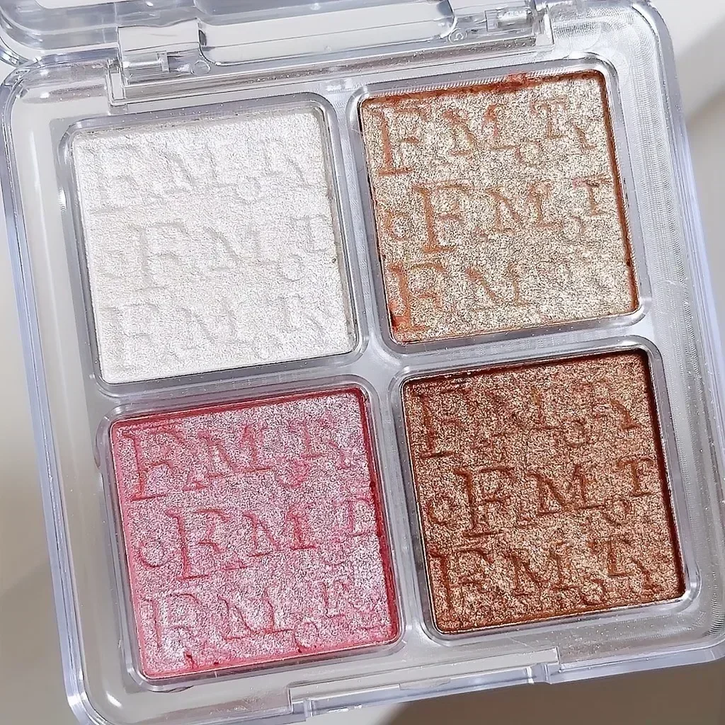 FAMOTY Diamond Bronzer Highlighter Contouring 4-color Palette Natural Glitter Highlighter Facial Brightening Palette Makeup - Image 5