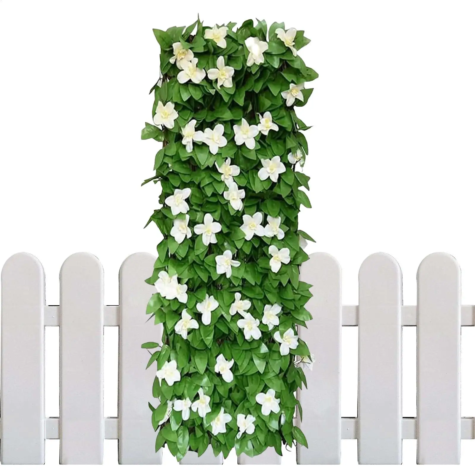 Fake Artificial Expandable Gardening Supplies Fake Hedges With Flower Privacy Fence Screen For Home Hotel Restaurant Apartment - Image 3