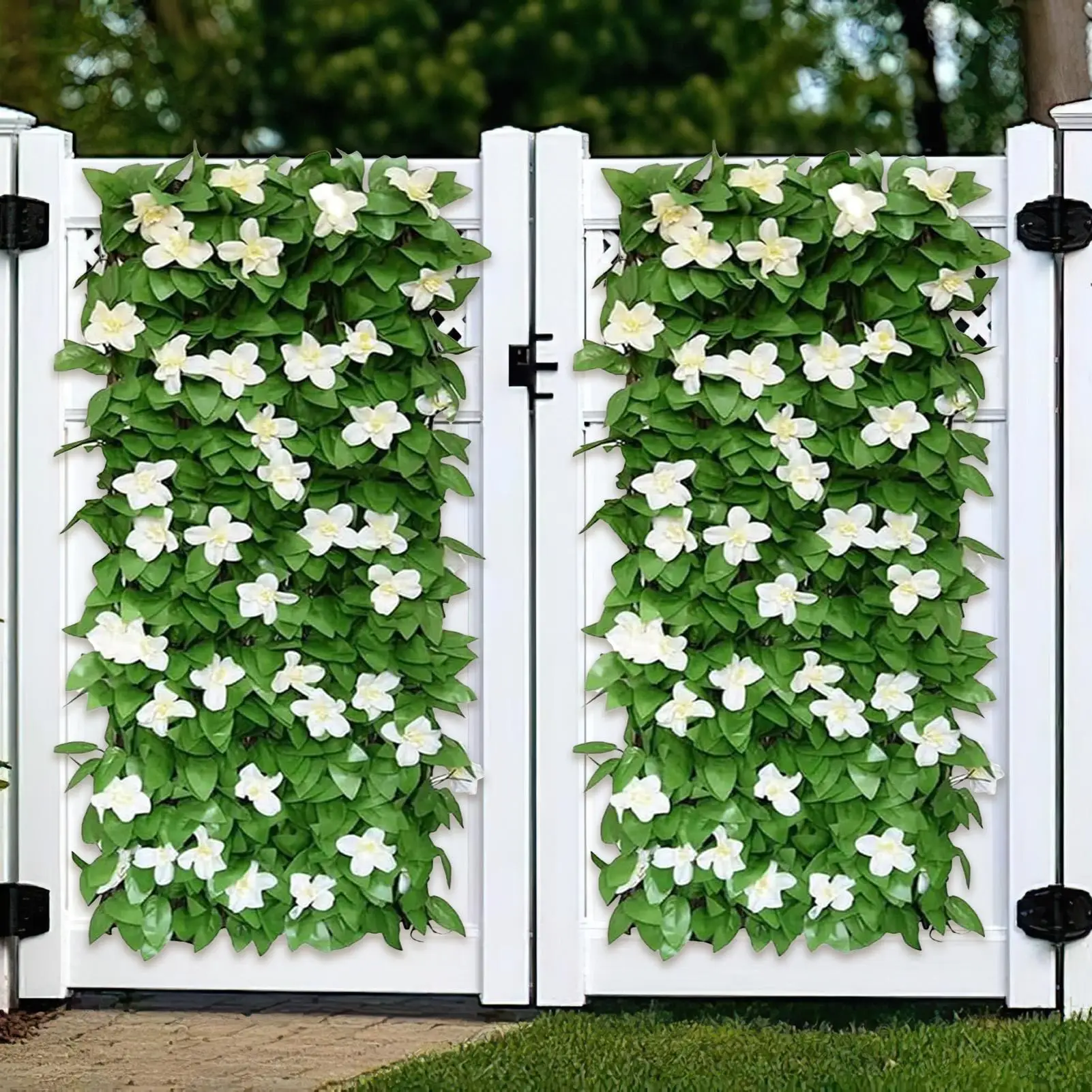 Fake Artificial Expandable Gardening Supplies Fake Hedges With Flower Privacy Fence Screen For Home Hotel Restaurant Apartment - Image 5