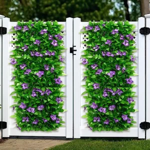 Fake Hedges With Flower Privacy Fence Fake Artificial Expandable Gardening Supplies Screen For Home Hotel Restaurant Apartment