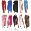 Fashion Multicolor Bikini Cover-ups Sexy Chiffon Swimsuit Coverup Long Sarong Vacation Wrap Dress Female