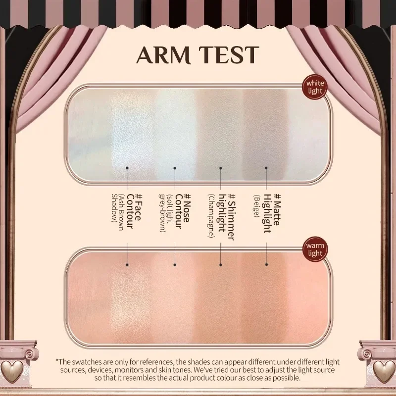 Flower Knows Chocolate Wonder-Shop Highlighter Contour Powder Face Palette for Women Bronzer Illuminator Original Highend Makeup - Image 5