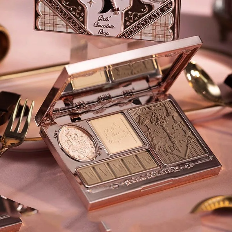 Flowerknows Makeup Butterfly Bronzers Embossed Highlighters&Contour Palette Face Powder Iluminador Contouring Cream Make Up - Image 6