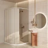 Foldable Magnetic Shower Curtain Waterproof Dry Wet Separation Privacy Curtain for Home Apartment Hotel Stylish