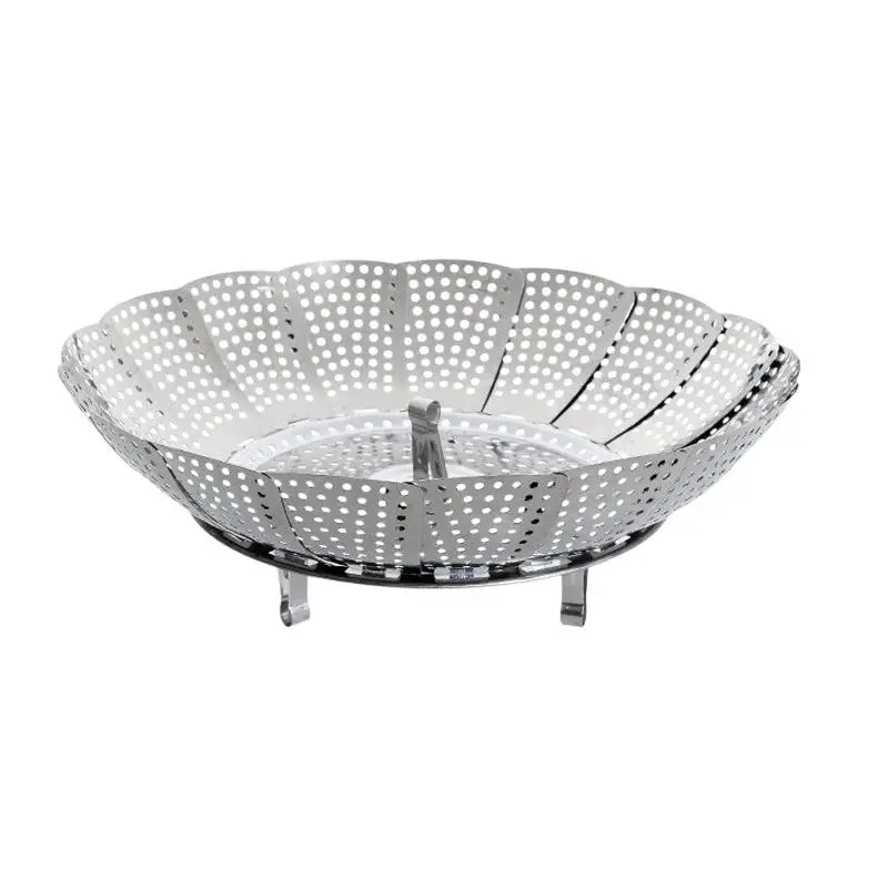 Folding Stainless Food Steamer Vegetable Fruit Food Basket Mesh Steamer Rack Cookware Utensils For Cooking Steam - Image 5